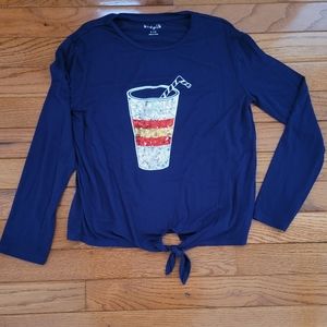 Kidpik long sleeve girls size 7/8 top with sequins